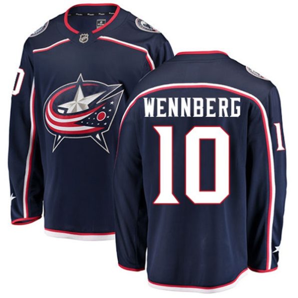 Men-s-Columbus-Blue-Jackets-Alexander-Wennberg-NO.10-Breakaway-Navy-Blue-Fanatics-Branded-Home