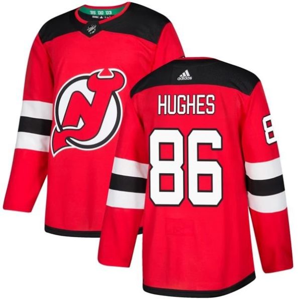 Men-s-New-Jersey-Devils-Jack-Hughes-NO.86-Red-Authentic