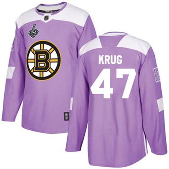NHL-Men-s-BruinsNO.47-Torey-Krug-Purple-Fights-Cancer-2019-Stanley-Cup