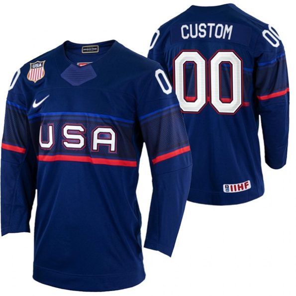 USA-Hockey-Custom-2022-IIHF-World-Championship-Navy-Away-Jersey