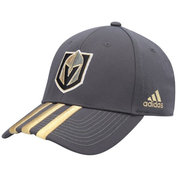 Vegas-Golden-Knights-Locker-Room-Three-Stripe-Justerbar-Keps-Charcoal.1