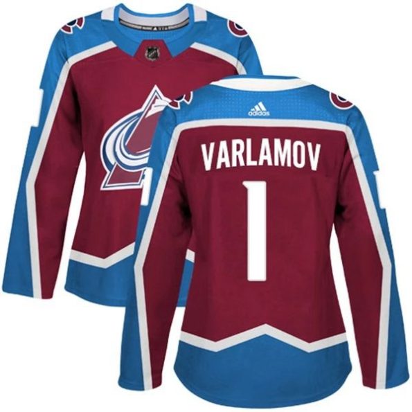 Womens-Colorado-Avalanche-Semyon-Varlamov-1-Burgundy-Red-Authentic