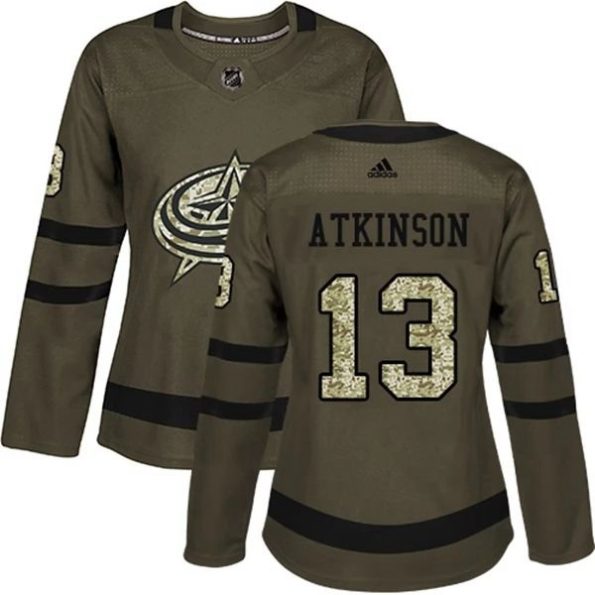 Womens-Columbus-Blue-Jackets-Cam-Atkinson-13-Camo-Green-Authentic