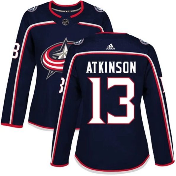 Womens-Columbus-Blue-Jackets-Cam-Atkinson-13-Navy-Authentic