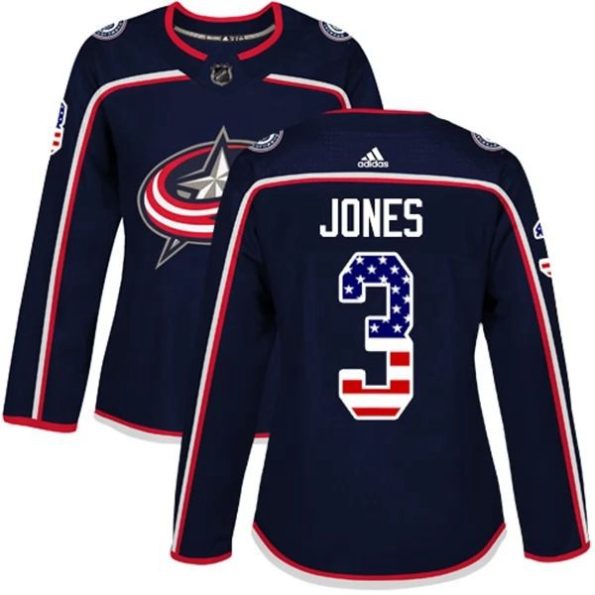 Womens-Columbus-Blue-Jackets-Seth-Jones-3-Navy-USA-Flag-Fashion-Authentic