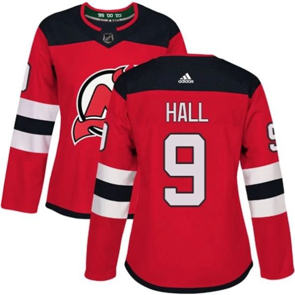 Womens-New-Jersey-Devils-Taylor-Hall-9-Red-Authentic