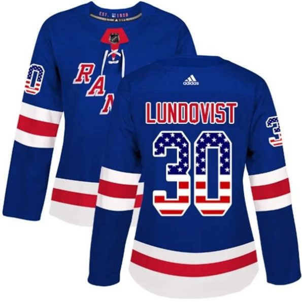 Womens-New-York-Rangers-Henrik-Lundqvist-30-Blue-USA-Flag-Fashion-Authentic