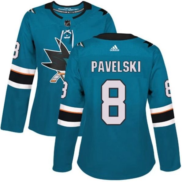 Womens-San-Jose-Sharks-Joe-Pavelski-8-Teal-Authentic