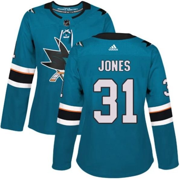 Womens-San-Jose-Sharks-Martin-Jones-31-Teal-Authentic