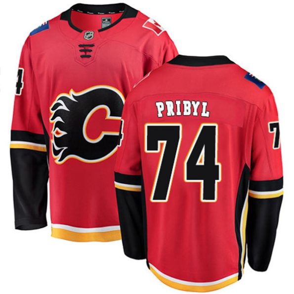 Youth-Calgary-Flames-Daniel-Pribyl-NO.74-Breakaway-Red-Fanatics-Branded-Home