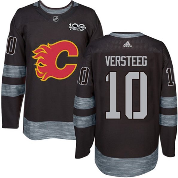 Youth-Calgary-Flames-Kris-Versteeg-NO.10-Authentic-Black-1917-2017-100th-Anniversary