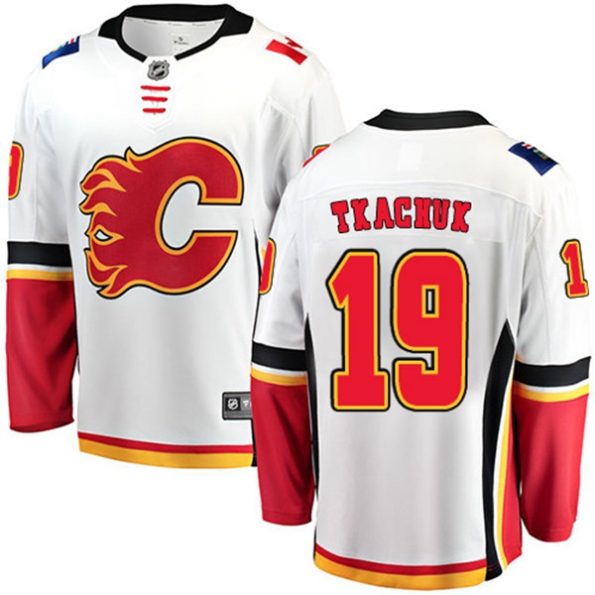 Youth-Calgary-Flames-Matthew-Tkachuk-NO.19-Breakaway-White-Fanatics-Branded-Away