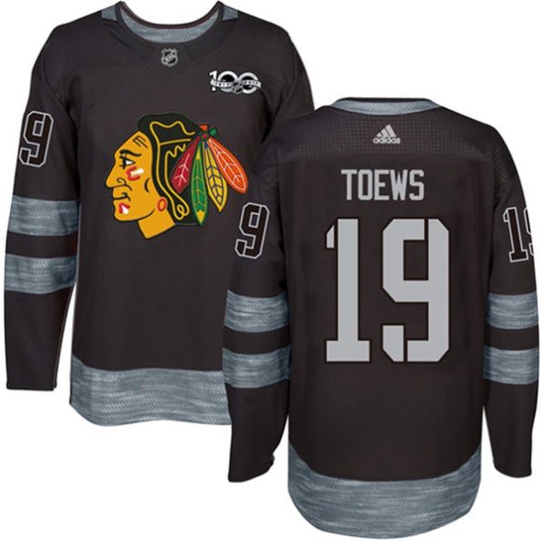 Youth-Chicago-Blackhawks-Jonathan-Toews-NO.19-Authentic-Black-1917-2017-100th-Anniversary