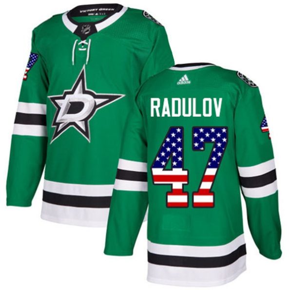 Youth-Dallas-Stars-Alexander-Radulov-NO.47-Authentic-Green-USA-Flag-Fashion