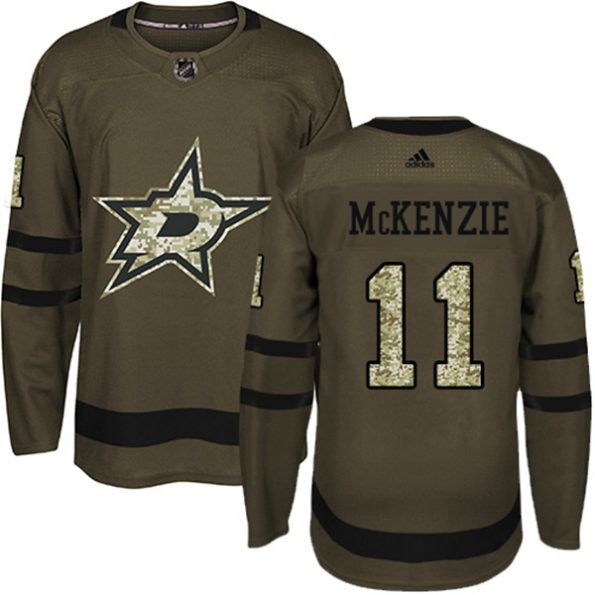 Youth-Dallas-Stars-Curtis-McKenzie-NO.11-Authentic-Green-Salute-to-Service