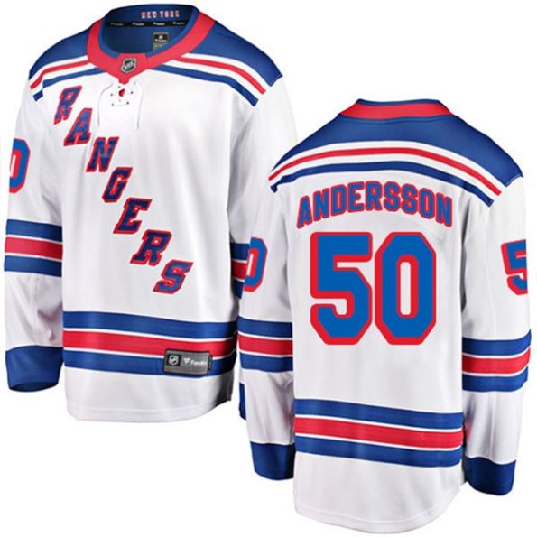 Youth-New-York-Rangers-Lias-Andersson-NO.50-Breakaway-White-Fanatics-Branded-Away