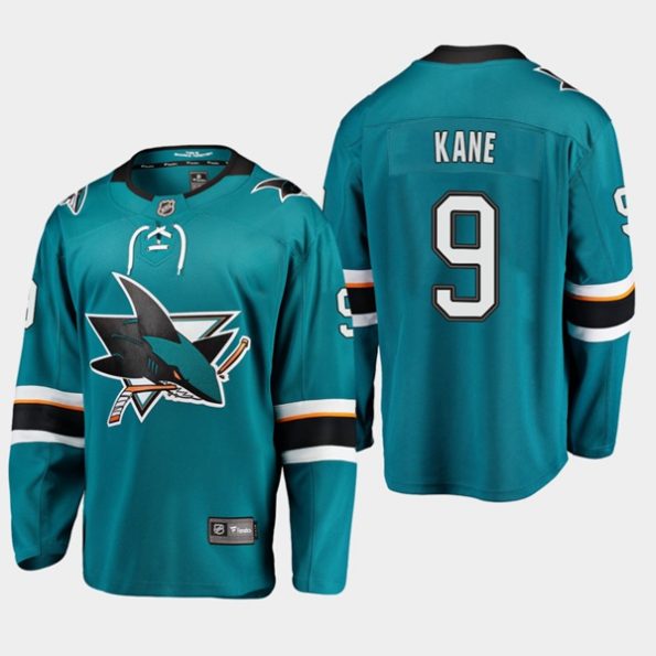 Youth-San-Jose-Sharks-Evander-Kane-NO.9-Premier-Breakaway-Player-Home-Teal