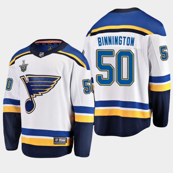 Youth-St.-Louis-Blues-Jordan-Binnington-NO.50-2019-Stanley-Cup-Playoffs-Away-Player-White