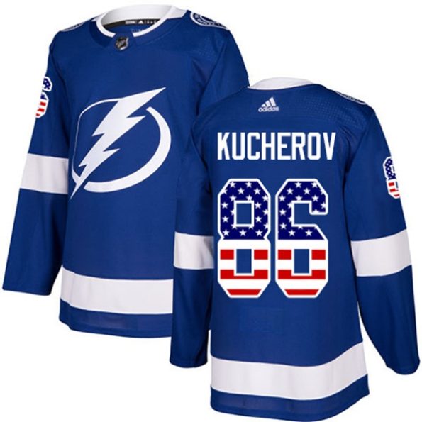 Youth-Tampa-Bay-Lightning-Nikita-Kucherov-NO.86-Authentic-Blue-USA-Flag-Fashion