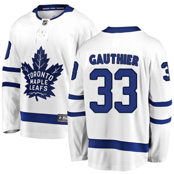 Youth-Toronto-Maple-Leafs-Frederik-Gauthier-NO.33-Breakaway-White-Fanatics-Branded-Away